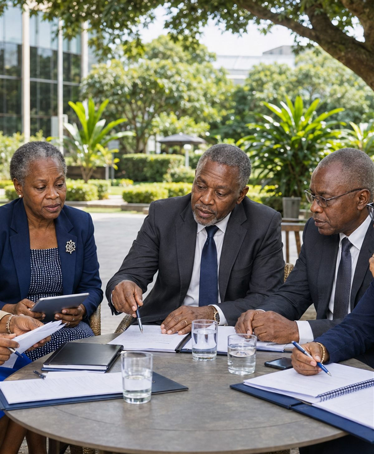 MAGASF trustees reviewing governance and scholarship documents