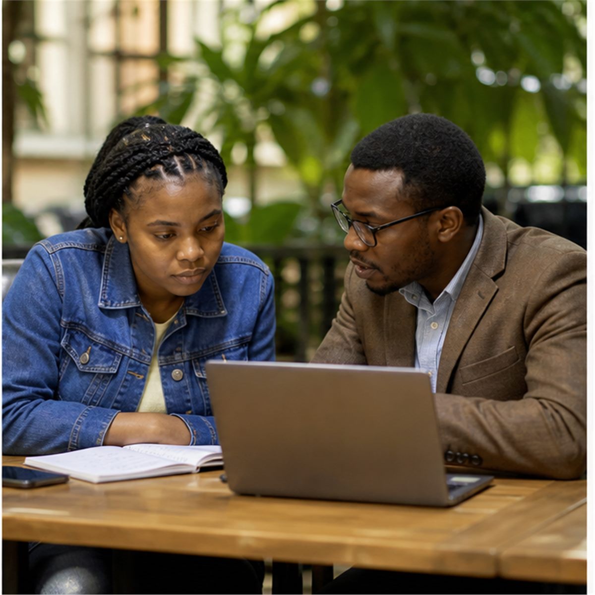 MAGASF mentorship candidate reviewing study notes with a mentor